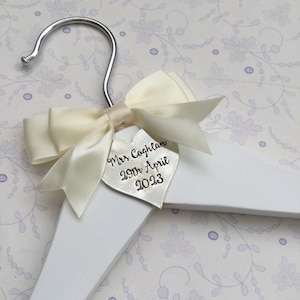 Personalised wedding dress hanger, customised coathanger, wedding dress coathanger, gift for bride