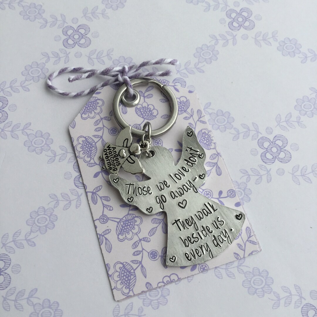 thumbnail image 2 of FairyFountainGifts Angel Wing Keyring - Personalised Sympathy Or Spiritual Gift 2 of 4