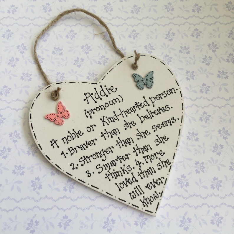 Personalised Name Definition Plaque Customised Name Meaning Etsy UK