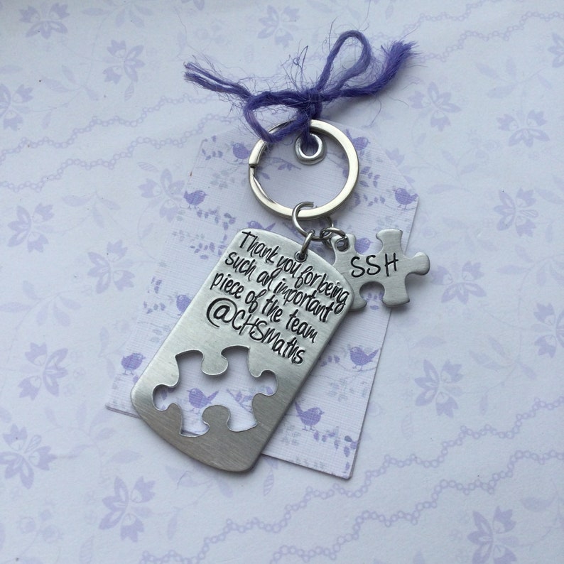 Piece of My Story Keyring, thank you gift, gift for teacher, jigsaw puzzle keyring, autism gift image 9