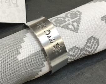 Personalised Christmas Napkin Rings