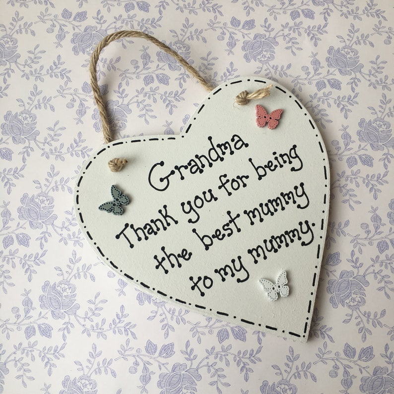 Grandma Thank You Plaque Grandparent Gift Grandma Quote Etsy UK
