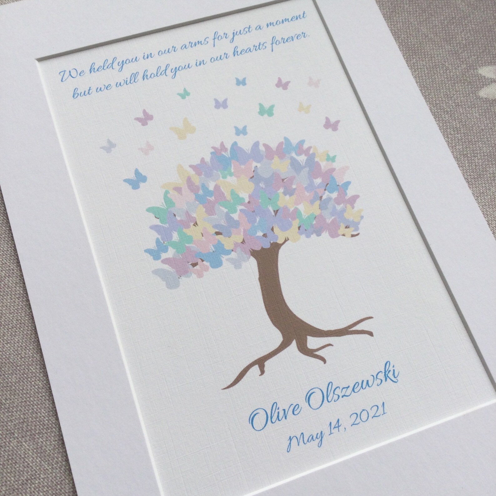 Baby Loss Butterfly Tree Print Miscarriage Stillbirth Etsy
