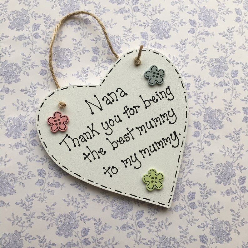 Grandma Thank You Plaque Grandparent Gift Grandma Quote Etsy UK