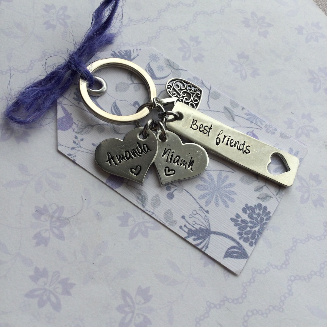 Portachiavi Per Migliore Amica – Con Frase Sull'amicizia Incisa, In Acciaio Inossidabile, Regalo Originale - 2