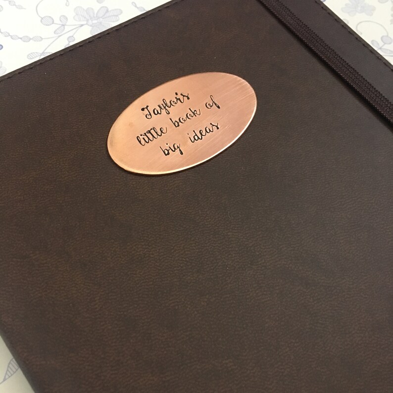 Hardback Brown Faux Leather Notebook Personalised Diary Etsy UK