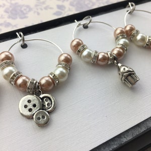 Craft themed wine charms image 9