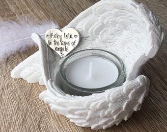 Angel Wing Personalised Candle