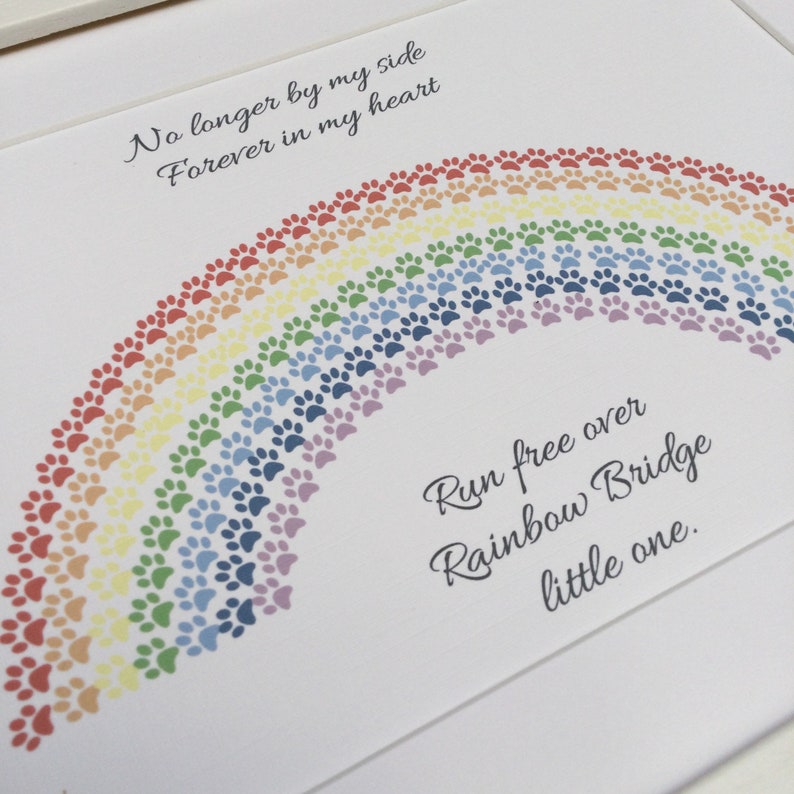 Rainbow Bridge Pet Loss Print - Etsy