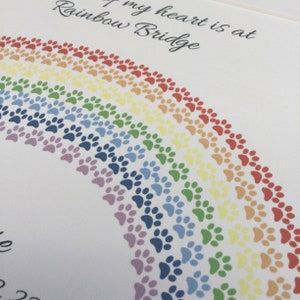 Rainbow Bridge Pet Loss Print - Etsy