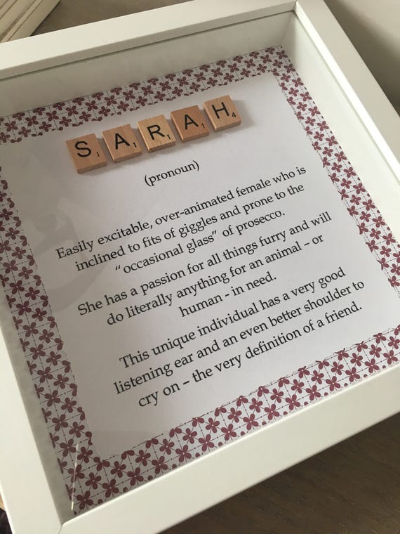 Personalised Name Definition Frame