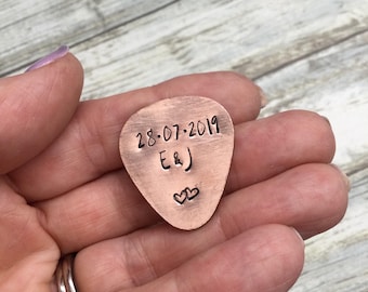 Husband Guitar Pick, 7th anniversary