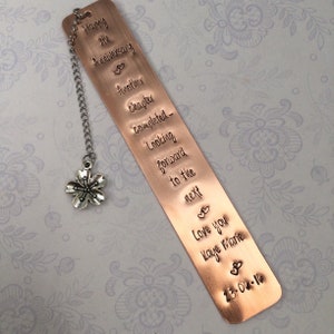 Copper 7th Anniversary Bookmark Gift Copper Anniversary Gift for husband wife gift by Little Jenny Wren image 9