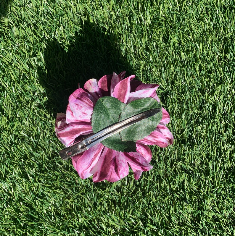 Rose Hair ClipCorsage whitegreen handmade in silk ! Large David Austin Rose