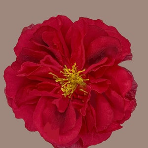 Flower Hair Clip/Broach , Silk Fuchsia Camelia