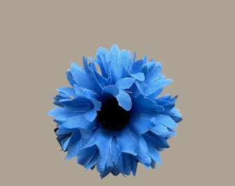 Pale blue silk cornflower