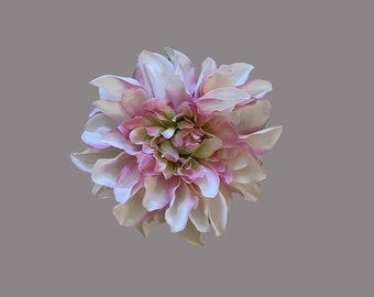 Pale pink Dahlia hair clip /corsage