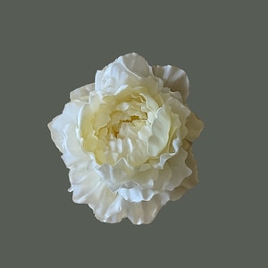White/Ivory small peony hair accessory/corsage