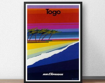 Togo Country Poster Country Art Country Poster Togo Travel Illustration Country Print Country Wall Art Travel Gift Country Print