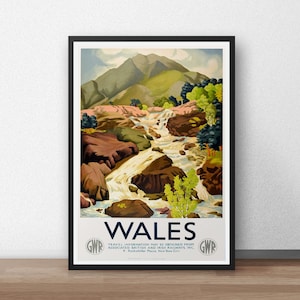 Wales Vintage Travel Poster - Vintage Railway Poster