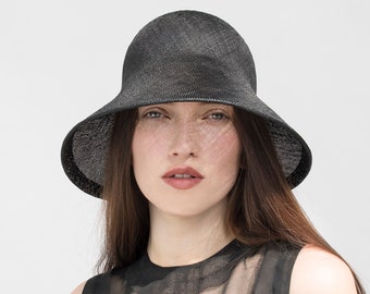 Fedora women's hat,summer look, straw hat, sun hat, millinery, elegant, pure, designer, wide brim, cloche, handcrafted, fashion outfit, Ebba