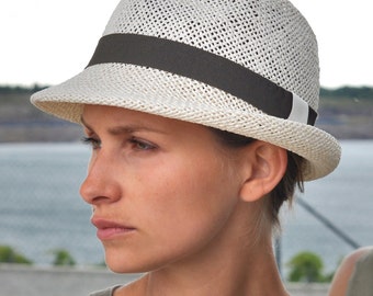 Women's spring hat, summer straw hat, sun hat, exclusive, stylish, elegant,stylish Designermode,wide brim,handcrafted,trend fashion,Marcello