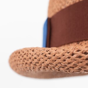 Fedora Women's /Men's, summer straw hat sun hat, millinery, stylish, elegant, designer mode,wide brim, handcrafted, fashion, outfit, Palermo image 9