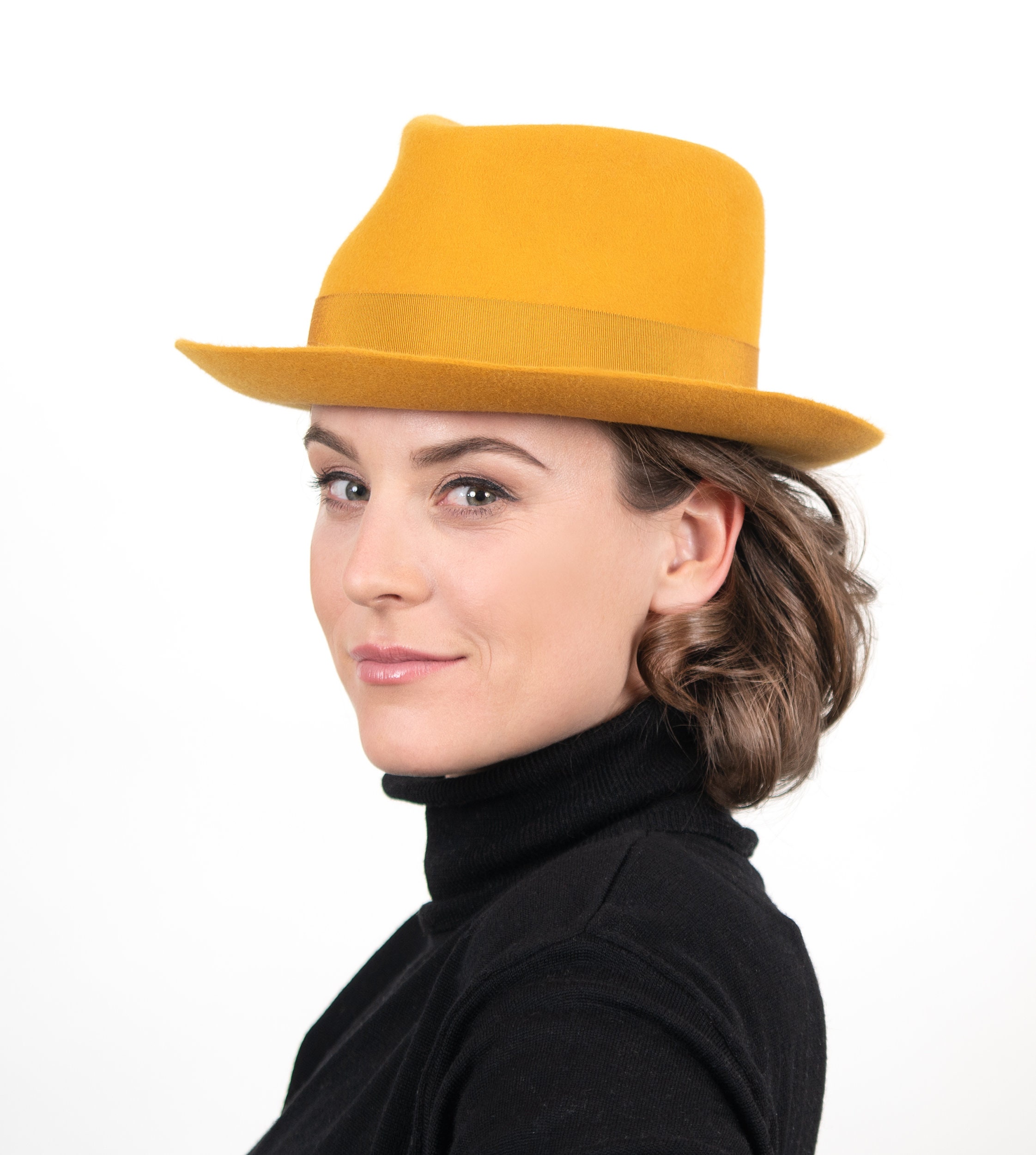 Light Hat Made of Fine Bright Yellow Fur Felt. the Felt Hat - Etsy UK