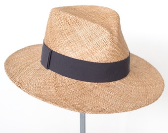 Fedora Men's, summer straw hat, sun hat, millinery, stylish, elegant, designer mode,wide brim, handcrafted,fashion,womenshat,outfit, Vincent