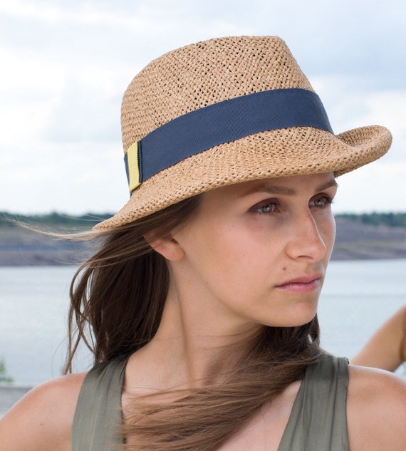 Fedora Summer Hat Ladies Asymmetrical 