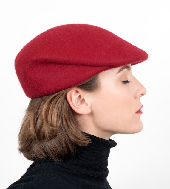 Chic Red Women\'s Hat Red Fedora Hat for Women, Cute Red Wool Felt Women main image 2