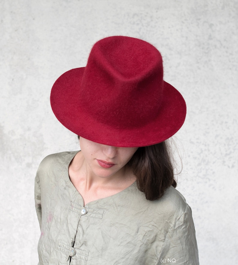 Wintermütze Damen Herren Baskenmütze - Weicher Filzhut Vintage Style Einheitsgröße