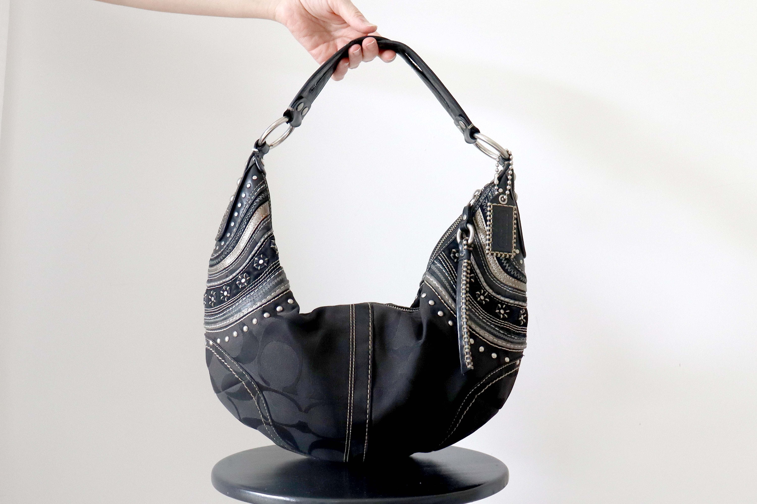 Coach Studded Signature Soho Hobo Handbag Vintage Y2k - Etsy Coach Studded Signature Soho Hobo Handbag Vintage Y2k - Etsy