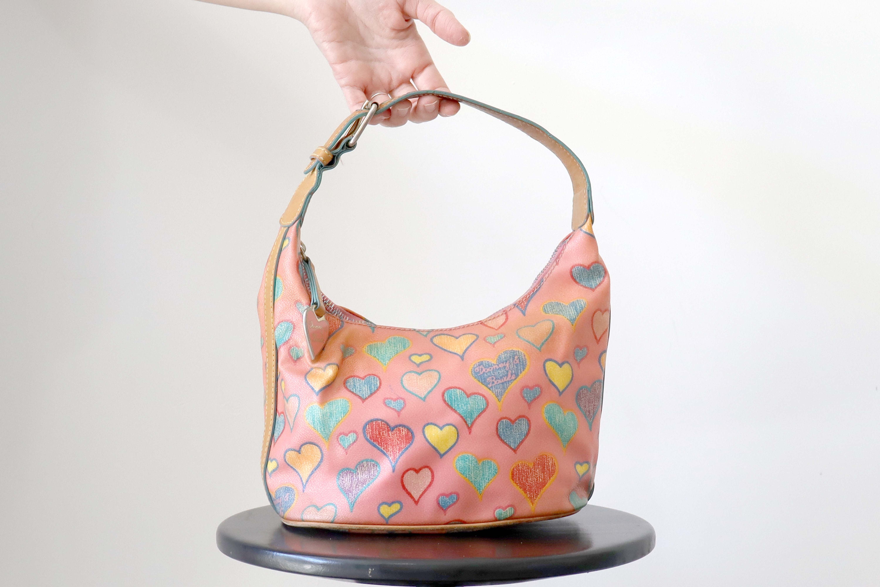 Dooney & Bourke Signature Hearts Satchel in Pink