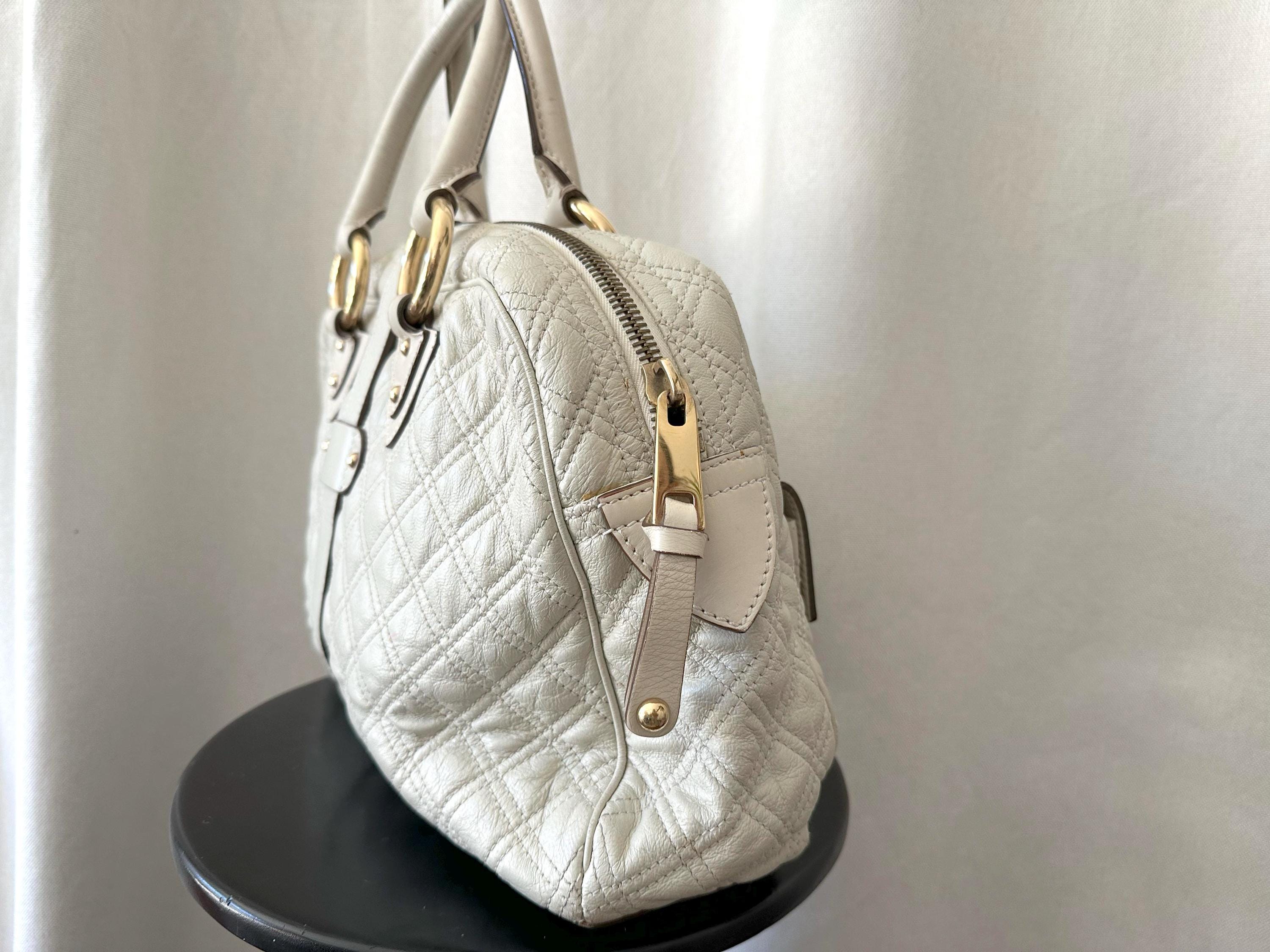 Y2K Vtg Marc Jacobs Venetia Quilted Handbag in White Beige - Etsy