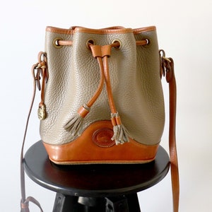 Dooney and Bourke Leather Bucket Drawstring Bag – Mint Market