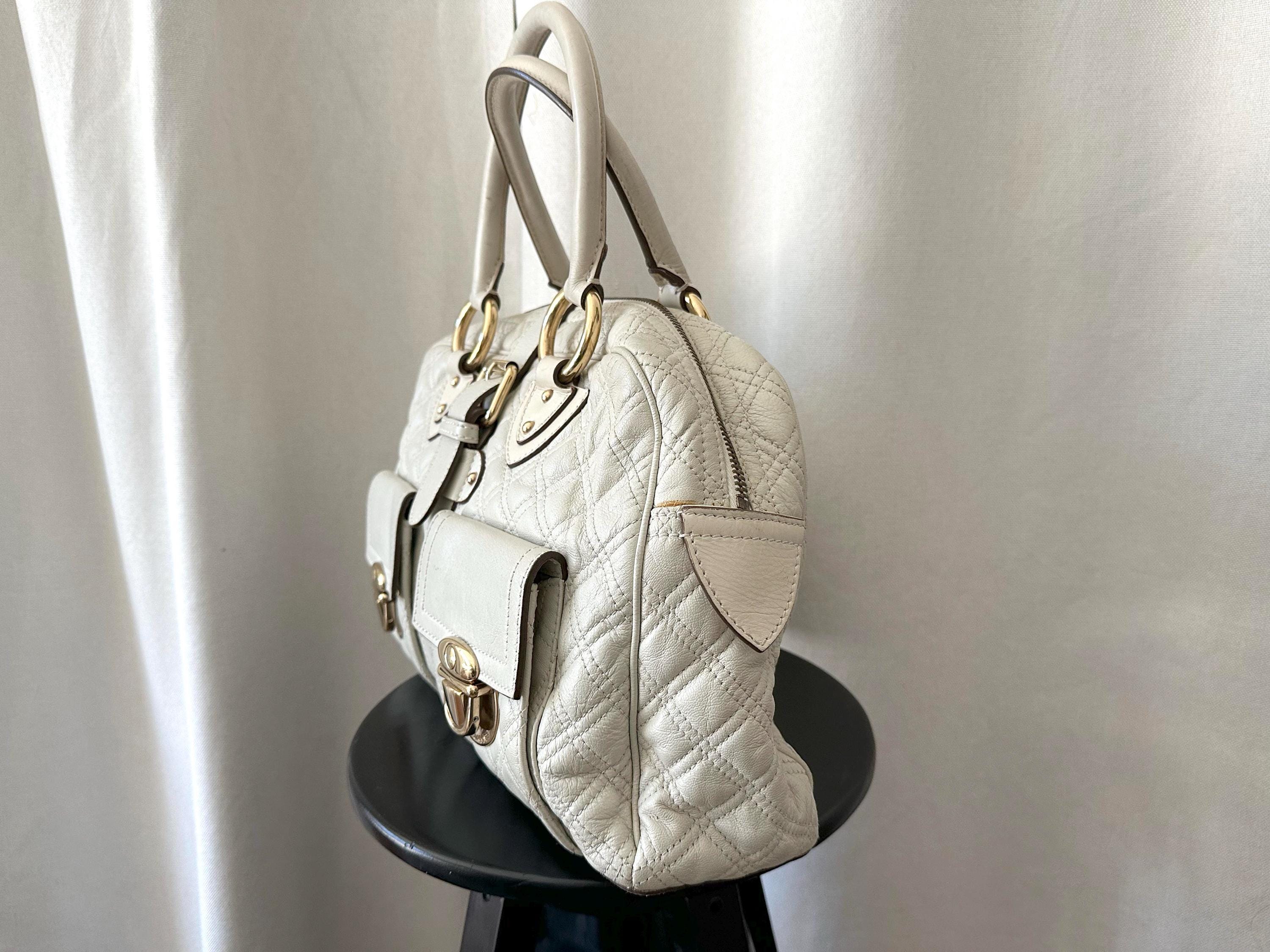 Y2K Vtg Marc Jacobs Venetia Quilted Handbag in White Beige - Etsy