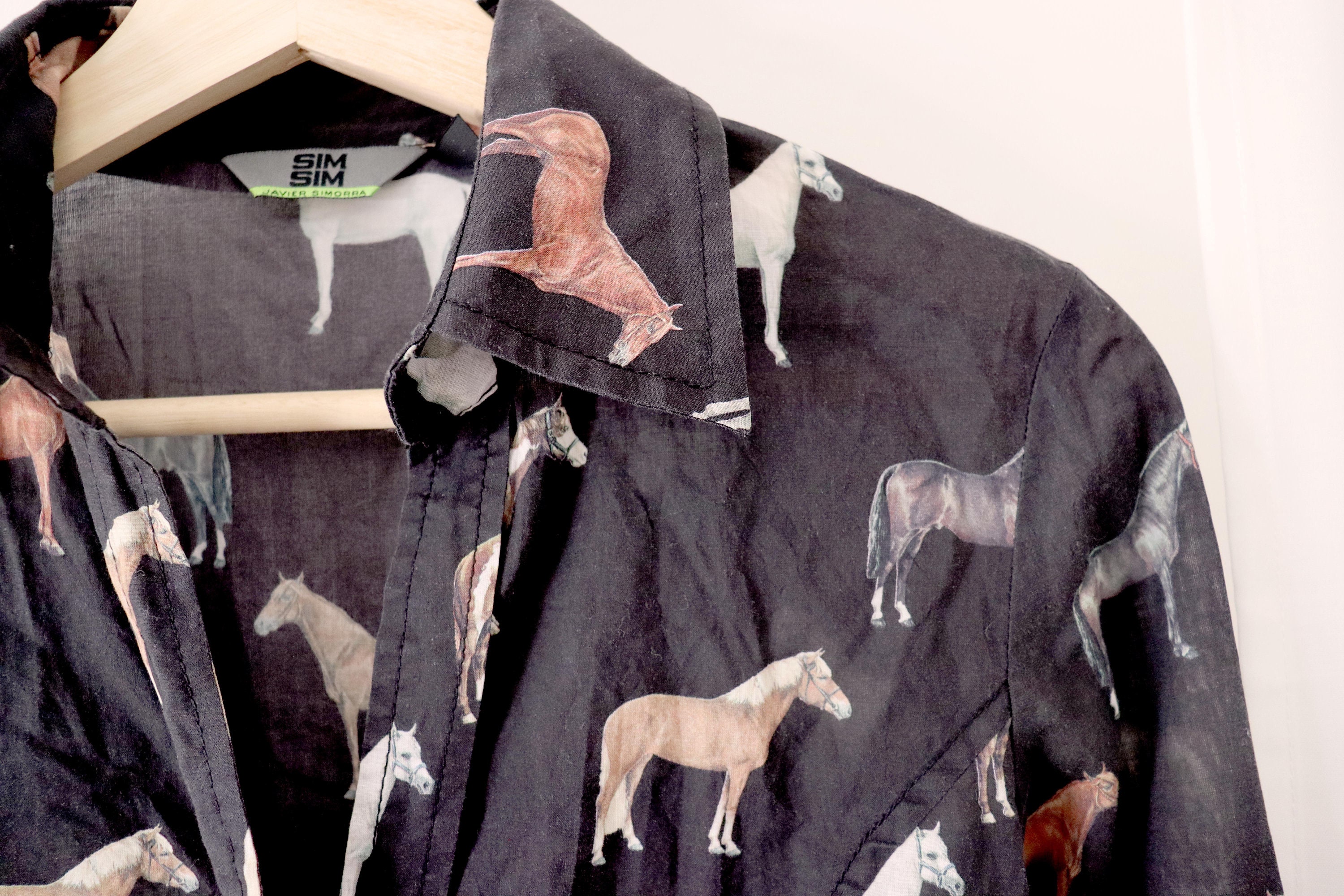 Casual Blue V Neck Button Little Horse Knit Coats Spring main image 0