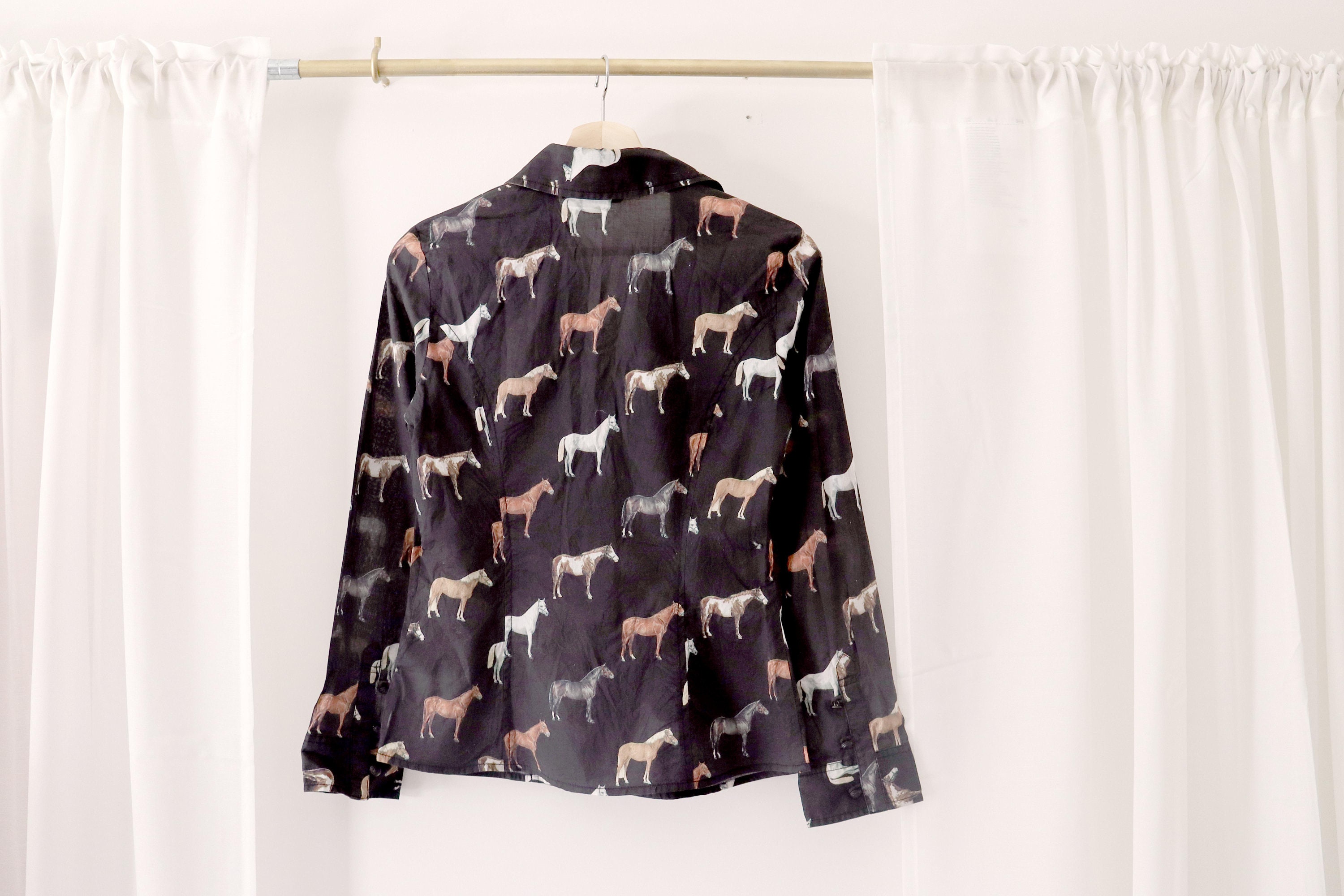 Casual Blue V Neck Button Little Horse Knit Coats Spring main image 1
