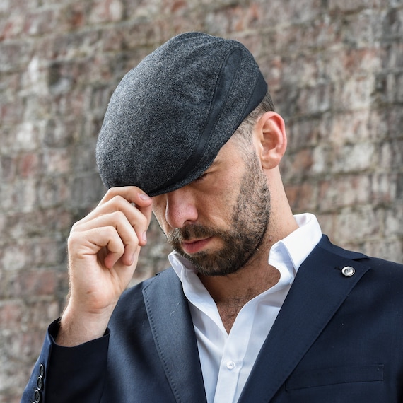 Newsboy Cap for Men, Flat Cap, Ivy Hat Wool Blend, Mens Caps