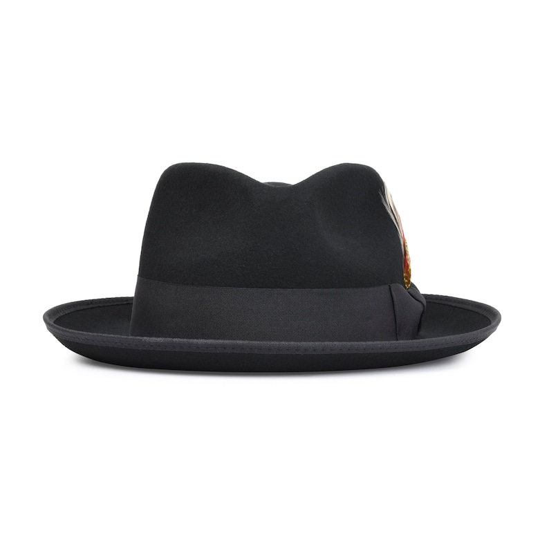 Mens 100 Wool Fedora Men's Medium Brim Felt Fedora Hat Etsy