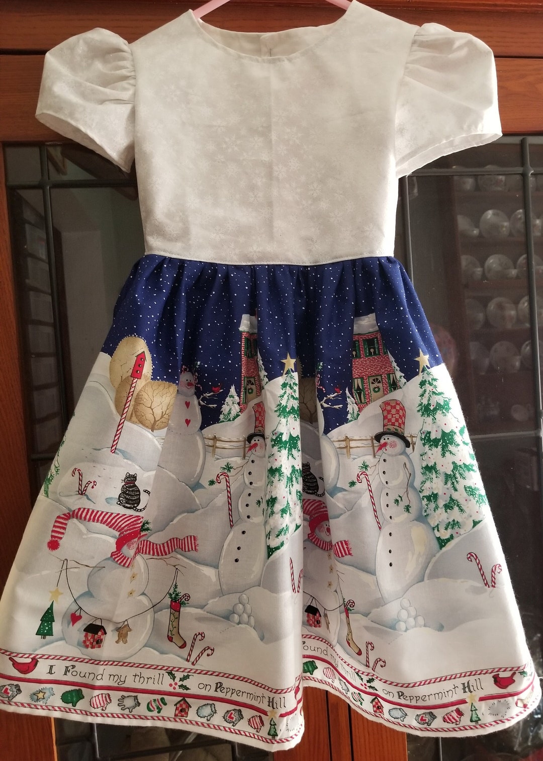Daisy Kingdom Snowman Peppermint Candy Cane Christmas Dress Etsy