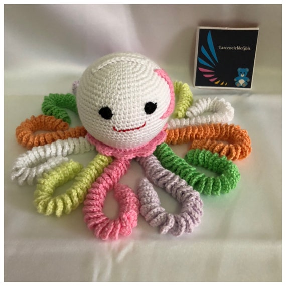 Peluche Bebe Pieuvre Baby Soft Toy Octopus Handmade 100 Etsy
