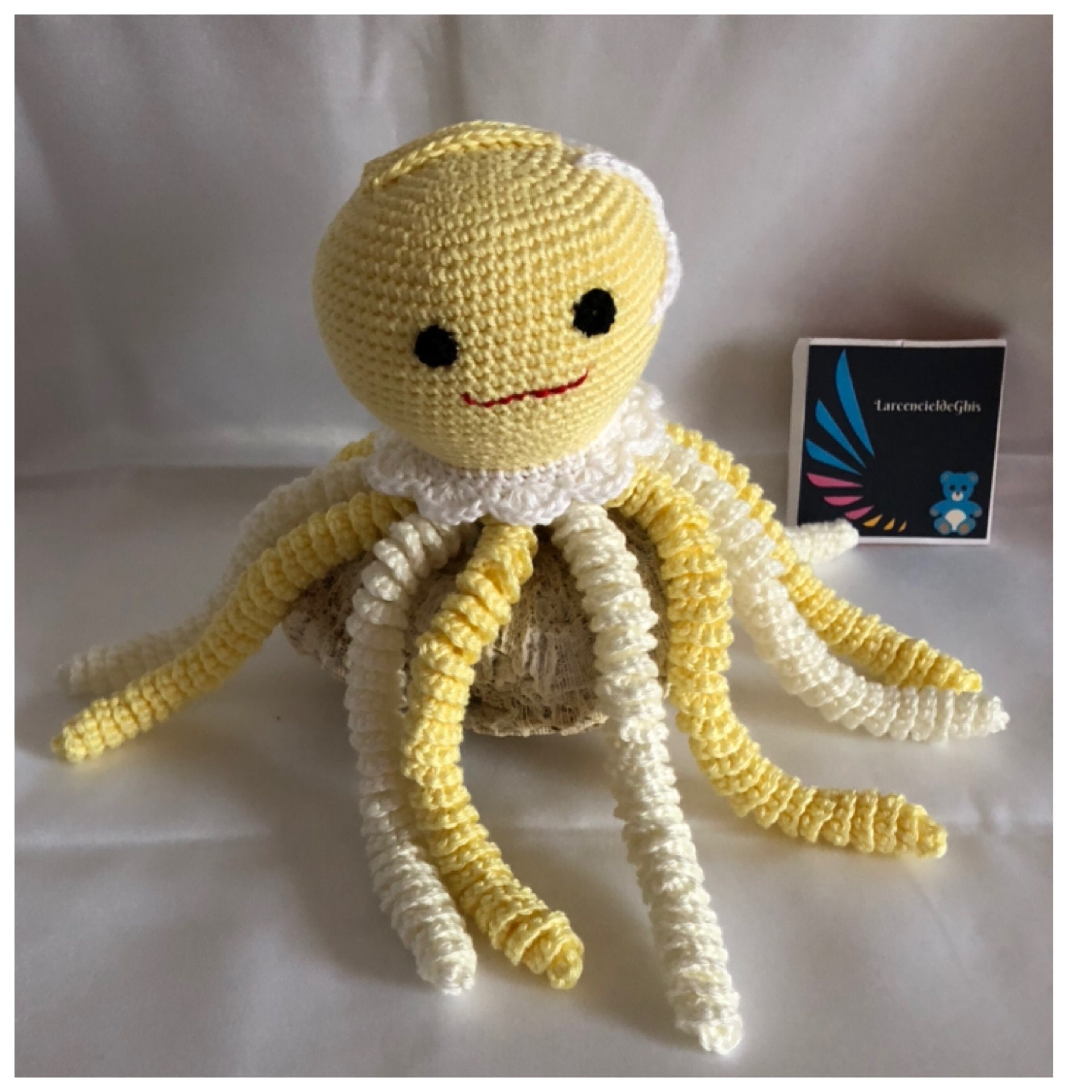 Baby Yellow Octopus White Cray Comfort Octopus Handmade Etsy