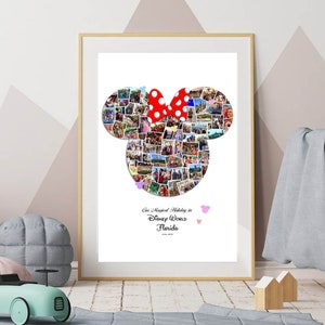 Disney Mickey Photo Collage Disney gift ideas for her Christmas Disney theme gift honeymoon keepsake Disney photo