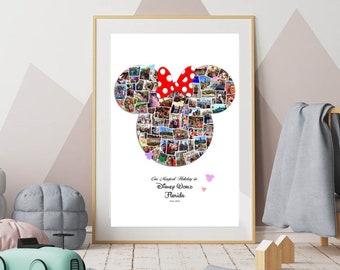 Enchanted Minnie Mouse Mickey Castle Photo Collage, My First Disney Trip, Disney World Collage, Disney Memory Maker, xmas Gift, Christmas