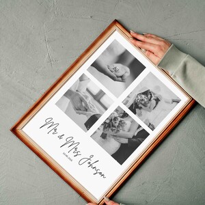 Black & White Wedding day gift idea anniversary gift idea photo gift for her photo collage wedding photo album birthday gift idea for wife