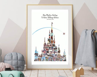 Enchanted Castle Collage Wall Art – Custom Photo Print, Storybook-Inspired Decor, Digital Gift Idea