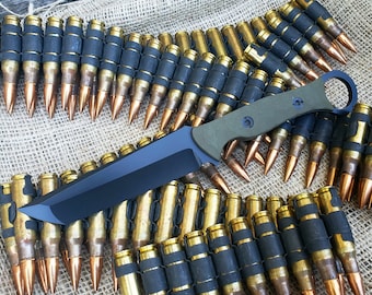 Handgjord kniv - Tanto Mamba med ringhandtag i CPM Magnacut. - 8 till 10 veckors leveranstid