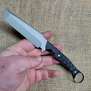 Handmade Tactical Tanto Knife &quot;Mamba Mini&quot; in CPM Magnacut with G10 Scales - 8 to 10 Week Lead time